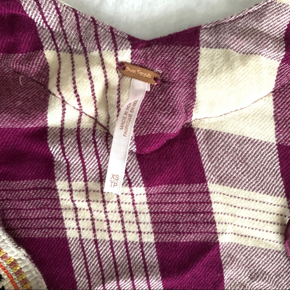 Free People Live For Today Maxi Top Plaid XS - Picture 4 of 10